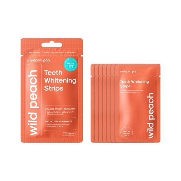 smilepen Pop Teeth Whitening Strips Wild Peach 7 x 2 pz