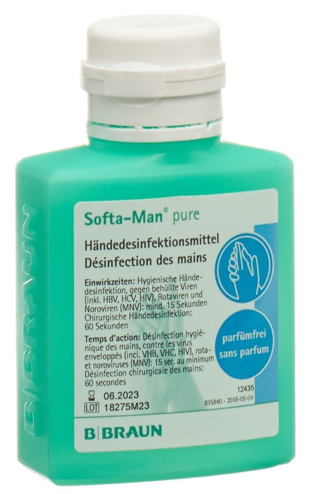 Softa-Man pure disinfezione mani alcolica senza profumo 100 ml