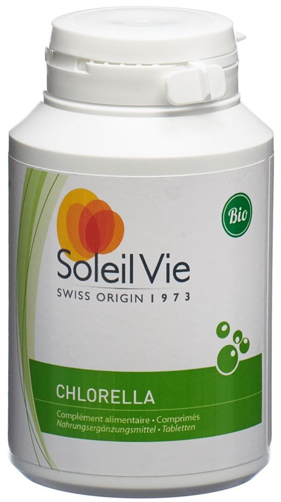 Soleil Vie chlorella pyrenoidosa bio cpr 250 mg algue d'eau douce 300 pce