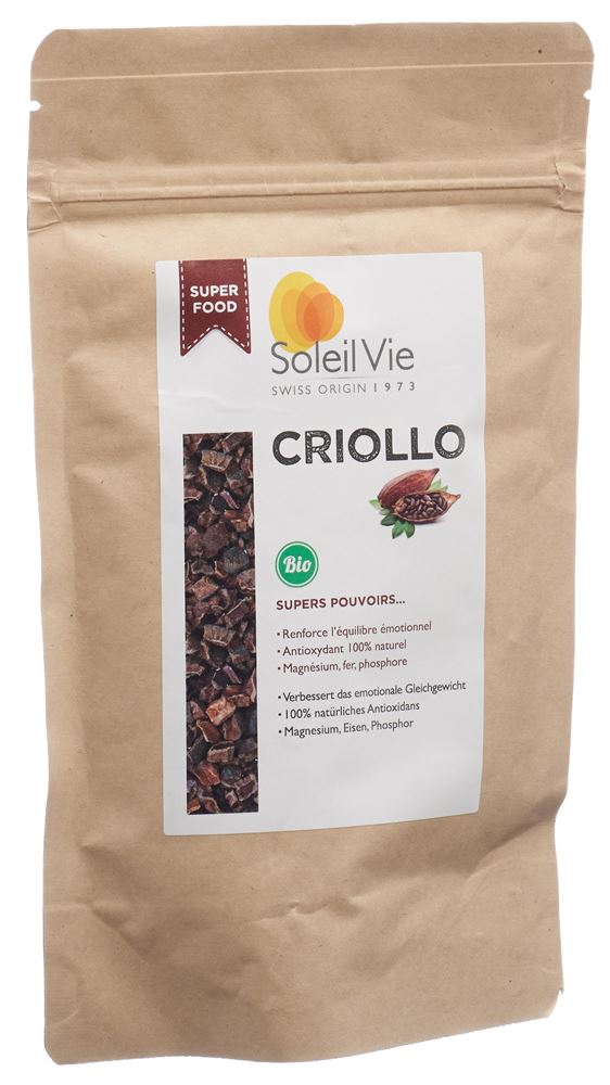 Image of Soleil Vie Roh-Kakaosplitter Criollo Bio 120 g