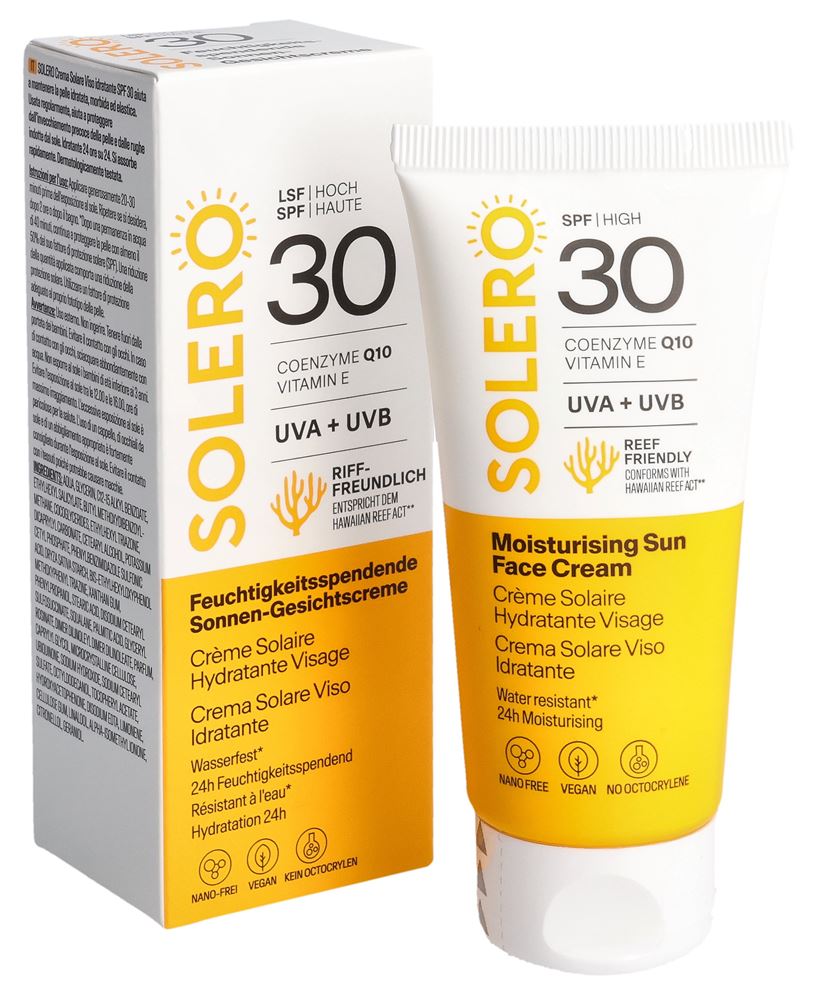 Image of Solero Sonnen-Gesichtscreme feuchtigkeitsspendend Spf30 50 ml