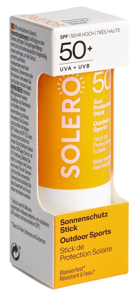 Solero stick di protezione solare outdoor sports Spf50+ 12 ml