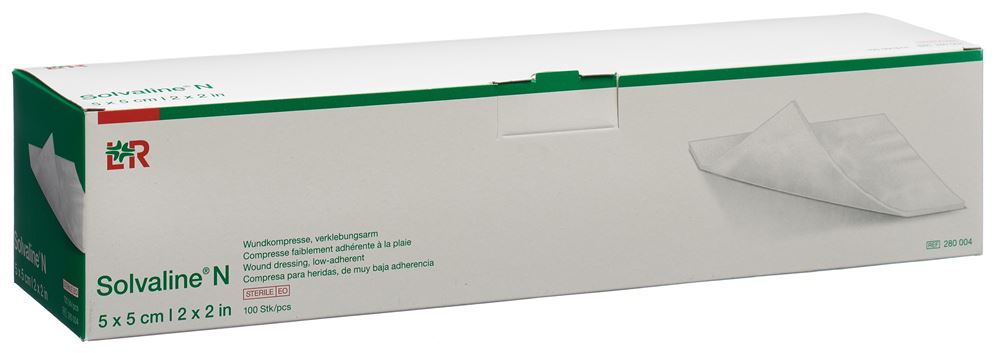 Solvaline N medicazione per ferite 5x5cm 100 pezzi