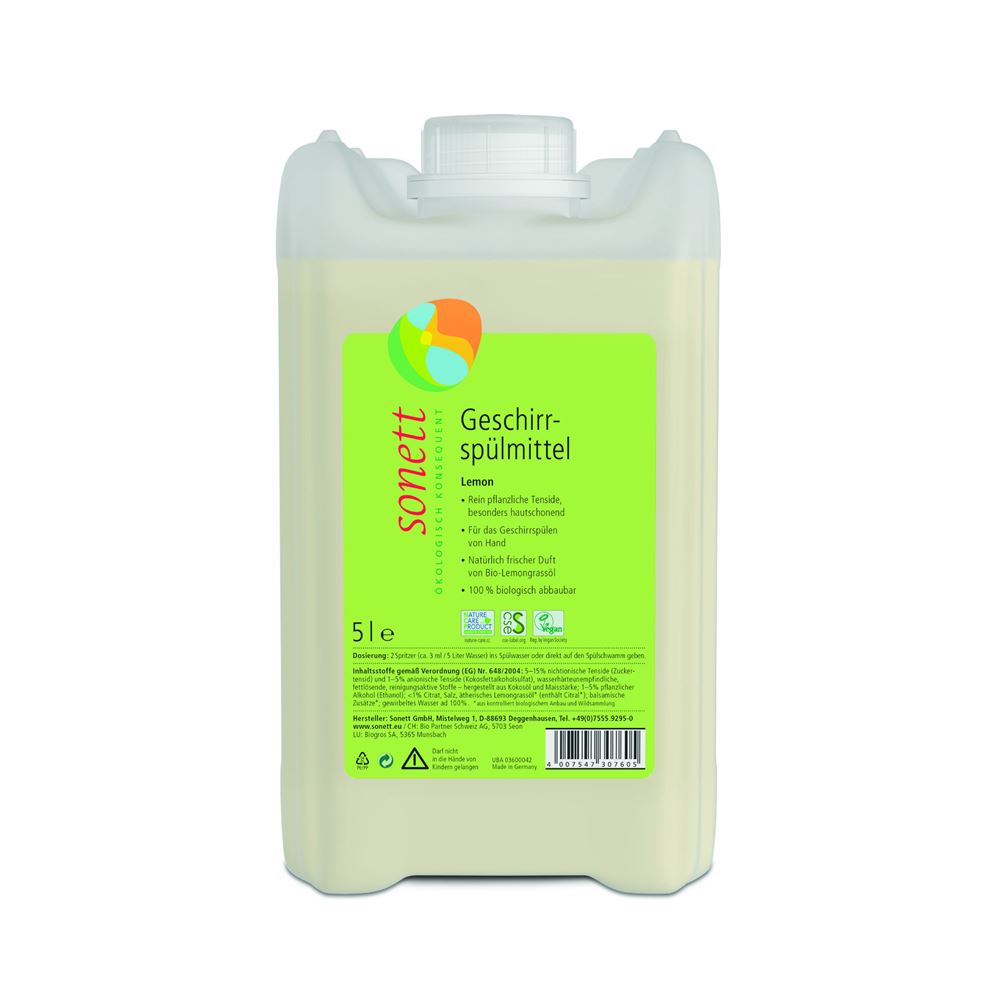 Image of Sonett Geschirrspülmittel Lemon Kanister 5 lt