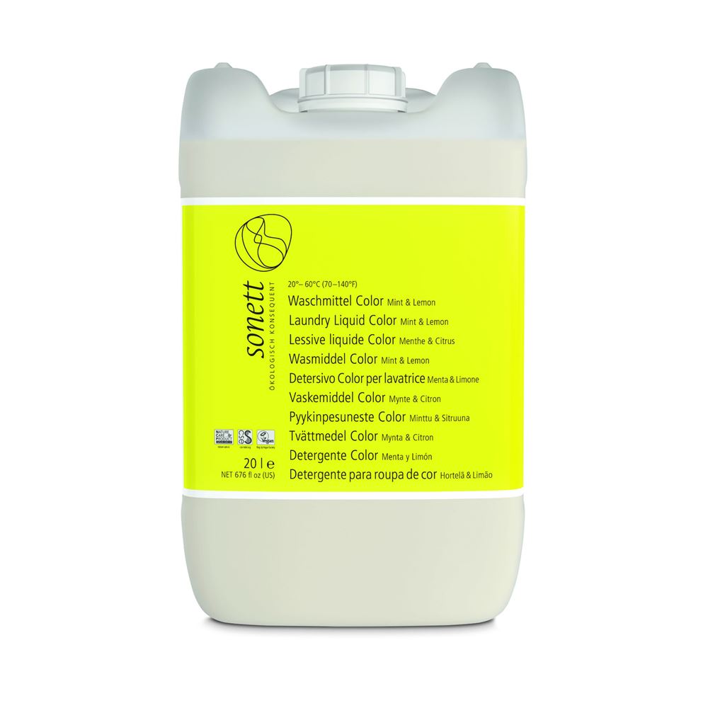 Sonett lessive liquide color 20°-60°C menthe lemon bidon 20 lt