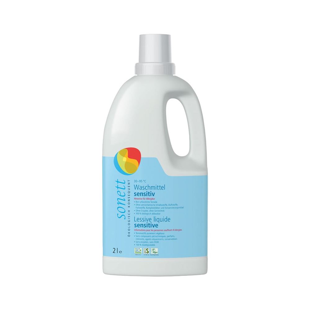 Sonett Waschmittel sensitiv 30°-95°C Fl 2 lt