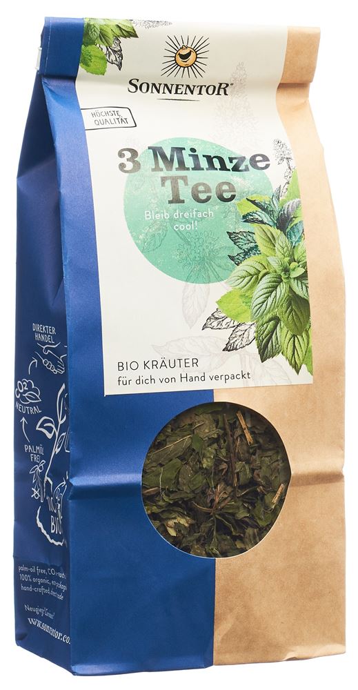 Sonnentor tè con tre tipi di menta sfuso BIO bustina 50 g