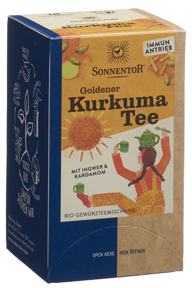Sonnentor goldener Kurkuma Tee BIO Btl 18 Stk