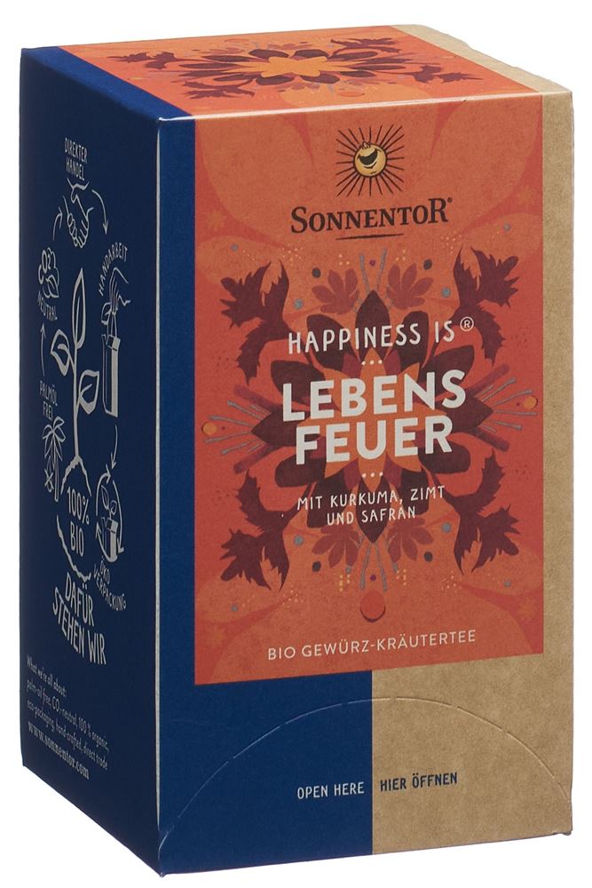 Image of Sonnentor Happiness is Lebensfeuer Tee BIO Btl 18 Stk