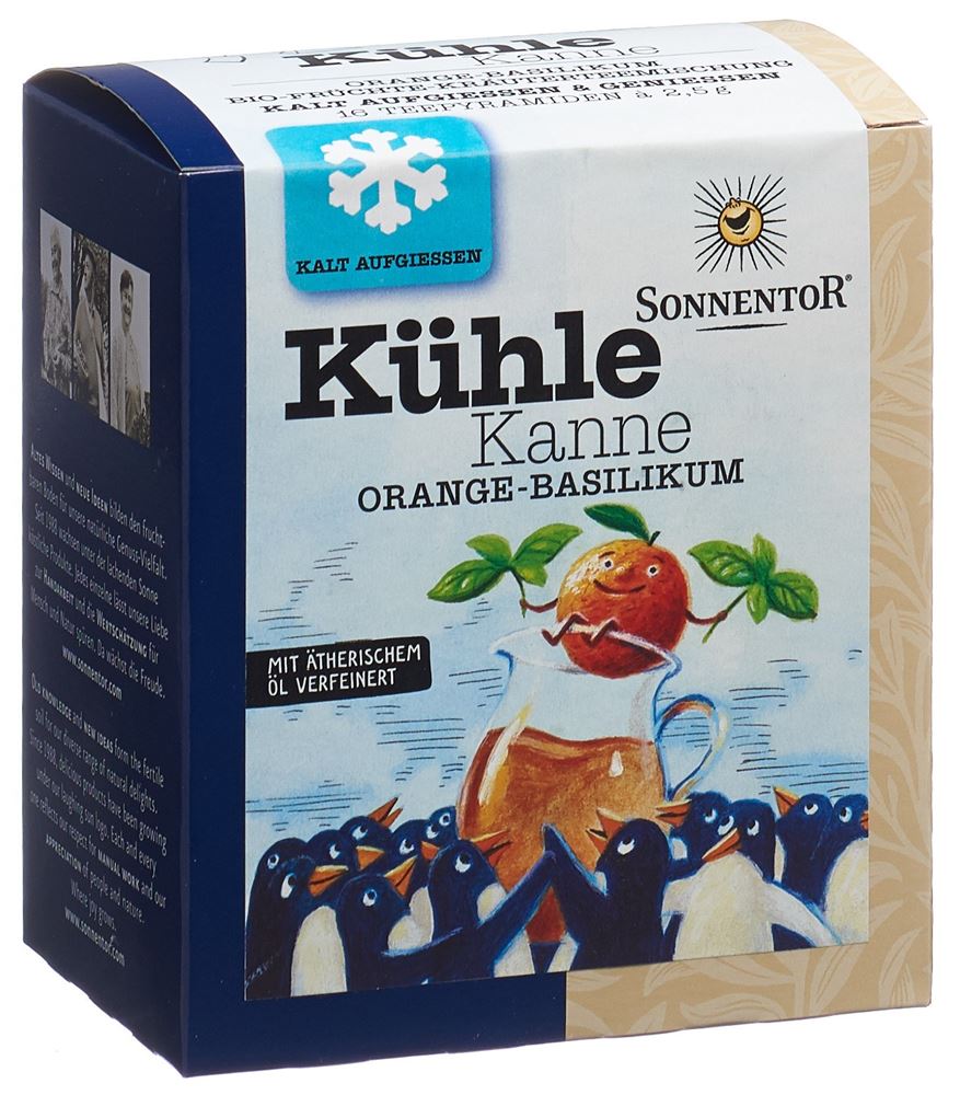 Image of Sonnentor Kühle Kanne Teepyramiden Orange-Basilikum BIO Btl 16 Stk