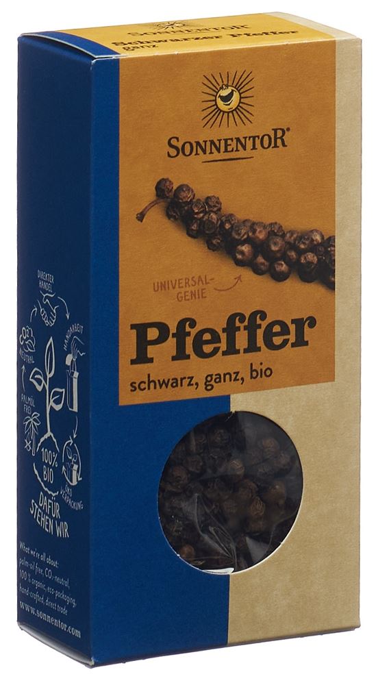 Image of Sonnentor Pfeffer schwarz ganz BIO 55 g