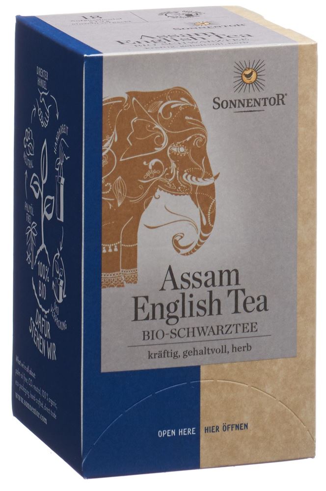 Image of Sonnentor Schwarztee Assam English Tea BIO Btl 18 Stk