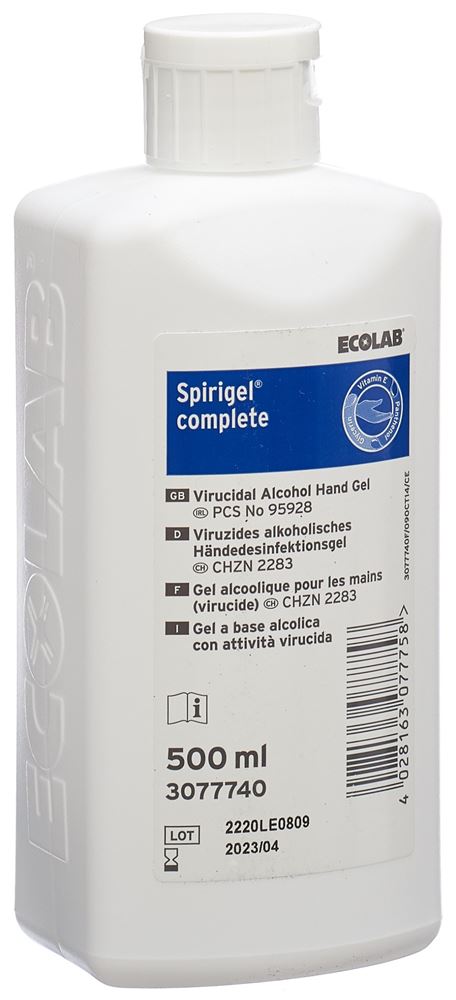 Image of Spirigel Complete viruzides Händedesinfektionsgel Fl 500 ml
