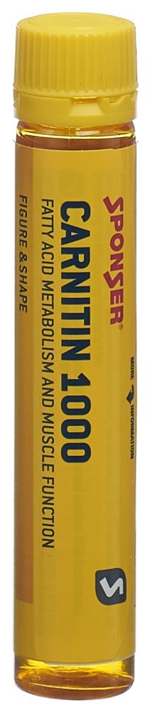 Image of Sponser Carnitin 1000 Peach Amp 25 ml