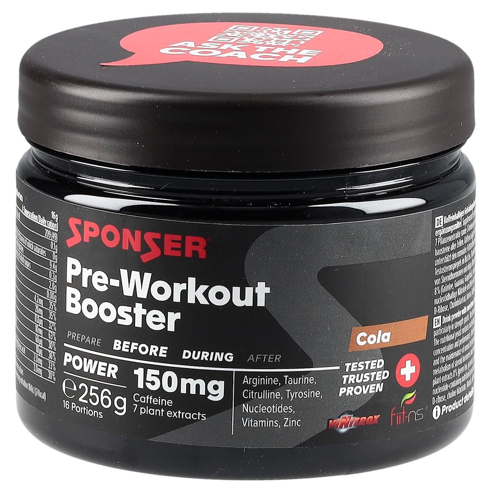 Sponser Pre-Workout Booster Cola Ds 256 g | Sportlerernährung | Ernährung & Sport