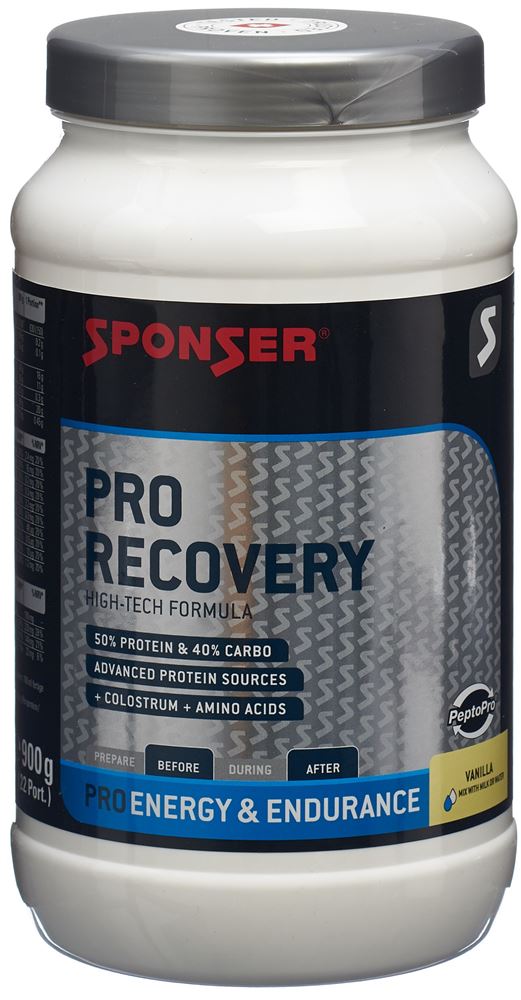 Sponser Pro Recovery Drink Vanille Ds 900 g | Sportlerernährung | Ernährung & Sport
