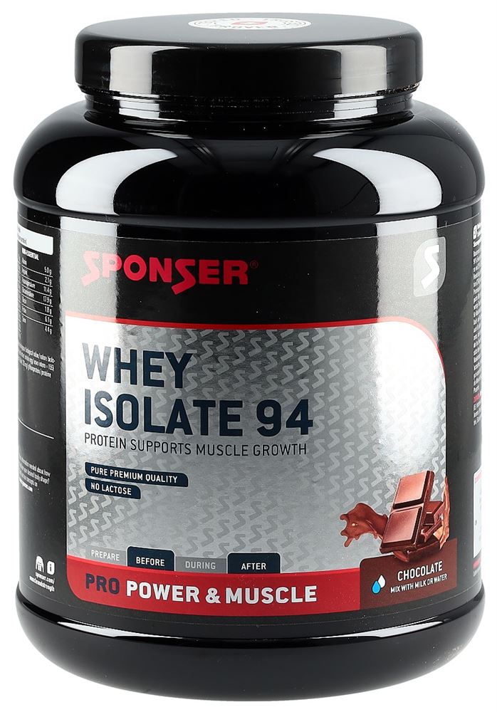 Sponser Whey Isolate 94 Chocolate Ds 850 g | Sportlerernährung | Ernährung & Sport