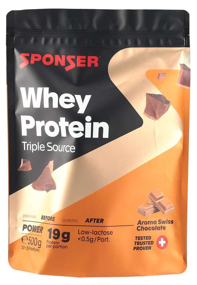 Sponser Whey Protein Triple Source Swiss Chocolate Btl 500 g