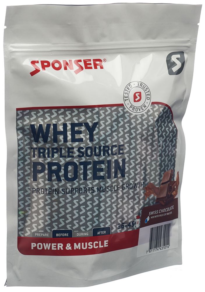 Sponser Whey Triple Source Protein Chocolate Btl 500 g | Sportlerernährung | Ernährung & Sport