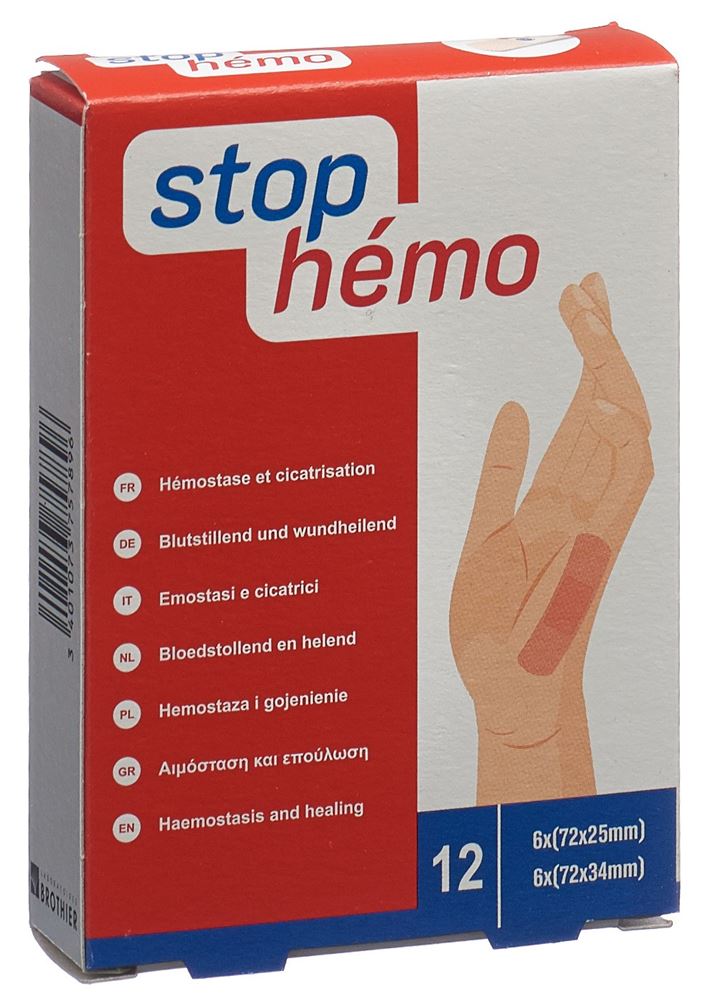Stop Hémo cerotto emostatico sterile assortiti confezione individuale 12 pezzi