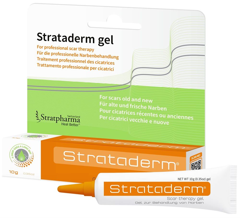 Strataderm gel de silicone pour le traitement des cicatrices nouvelles et anciennes tb 10 g