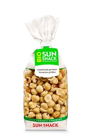 Sun Snack Haselnusskerne Piemonteser blanchiert geröstet BIO 225 g
