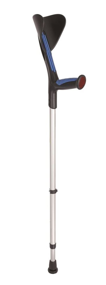 Supair stampella 140 kg alluminio/blu impugnatura soft con riflettore e puntale Pivoflex, 77-98 cm clip 1 paio