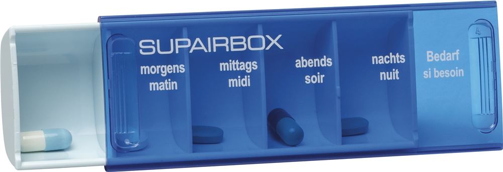 Supairbox dosatore giornaliero francese/tedesco blu pastello