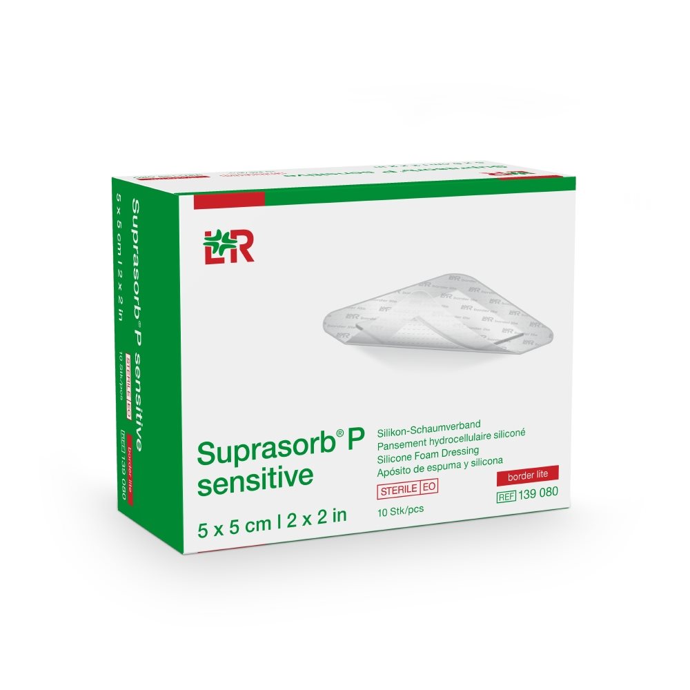 Image of Suprasorb P sensitive border lite 5x5cm 10 Stk