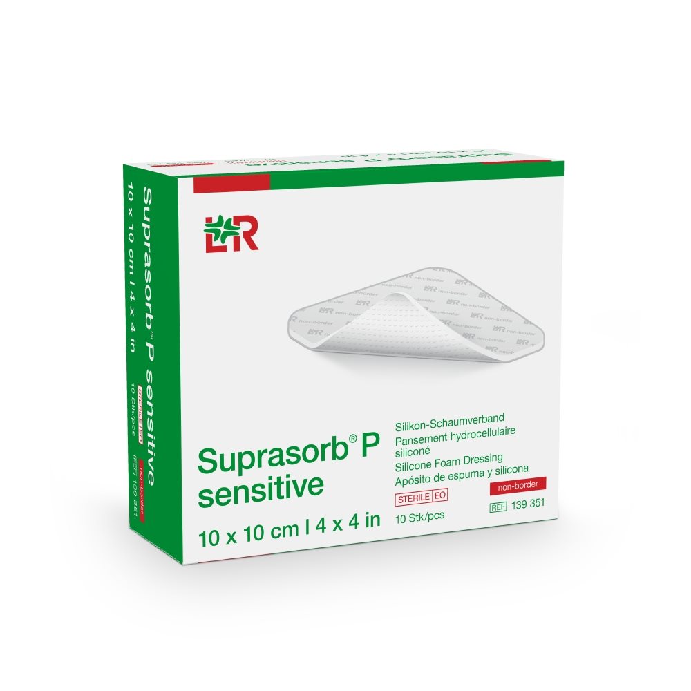 Image of Suprasorb P sensitive non-border 10x10cm 10 Stk