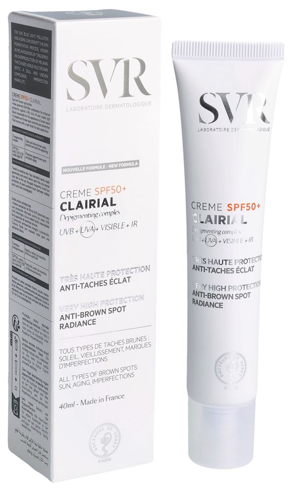 SVR CLAIRIAL Crème Sun Protection Factor 50 +: Produktbild