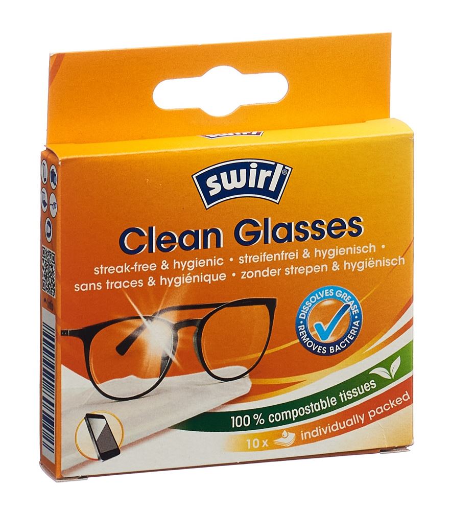 Swirl salviette detergenti per occhiali 10 pezzi