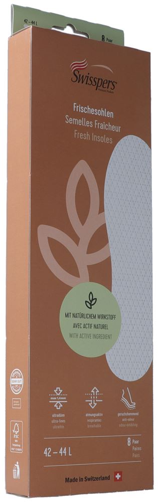 Image of Swisspers Frischesohlen L 44 weiss 8 Paar