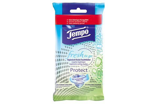 Tempo salviette umide per le mani Protect 10 pezzi