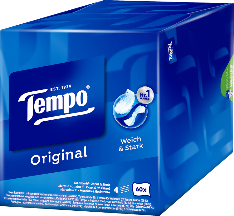 Tempo mouchoirs Würfelbox 60 pce