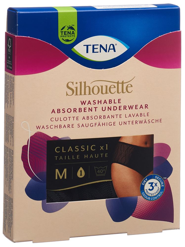 Tena Silhouette Classic Washable Underwear M noir