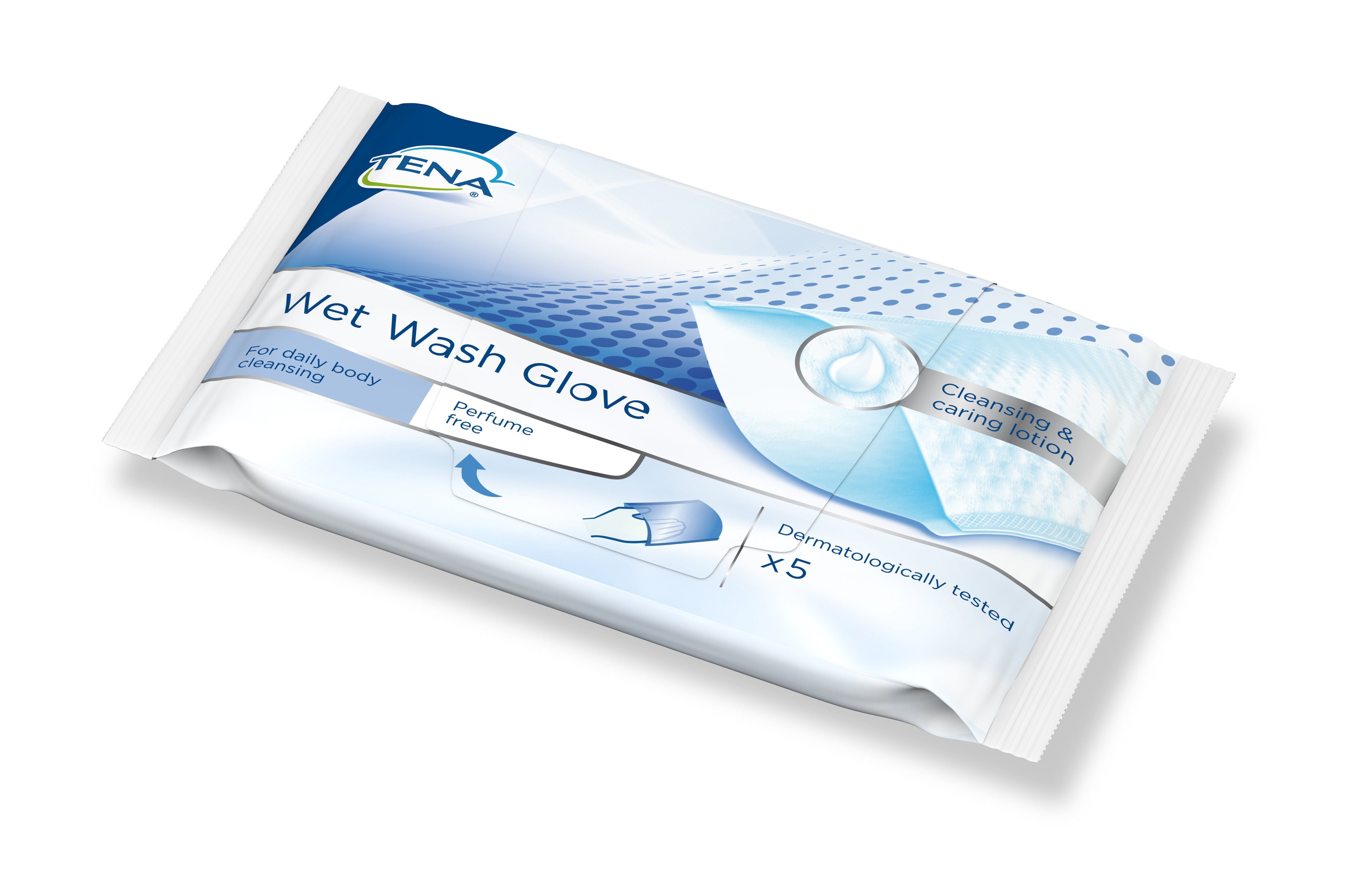 Image of Tena Wet Wash Glove unparfümiert 5 Stk