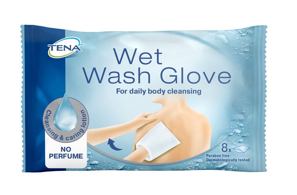 Image of Tena Wet Wash Glove unparfümiert 8 Stk