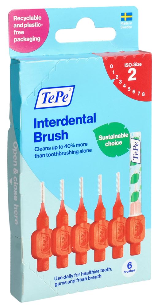Image of TePe Interdental Brush 0.5mm rot 6 Stk