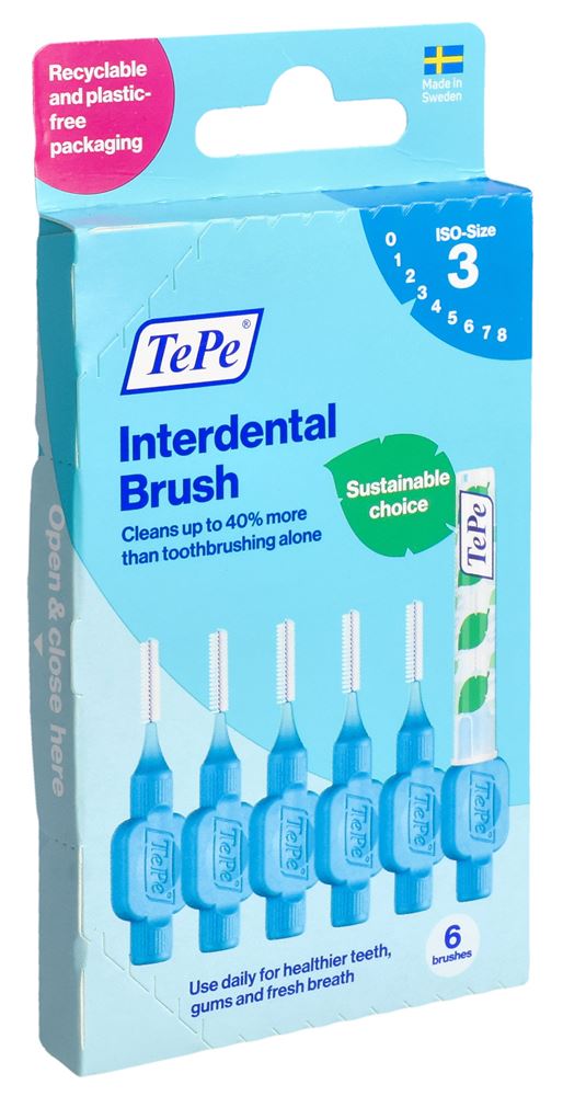 Image of TePe Interdental Brush 0.6mm blau 6 Stk