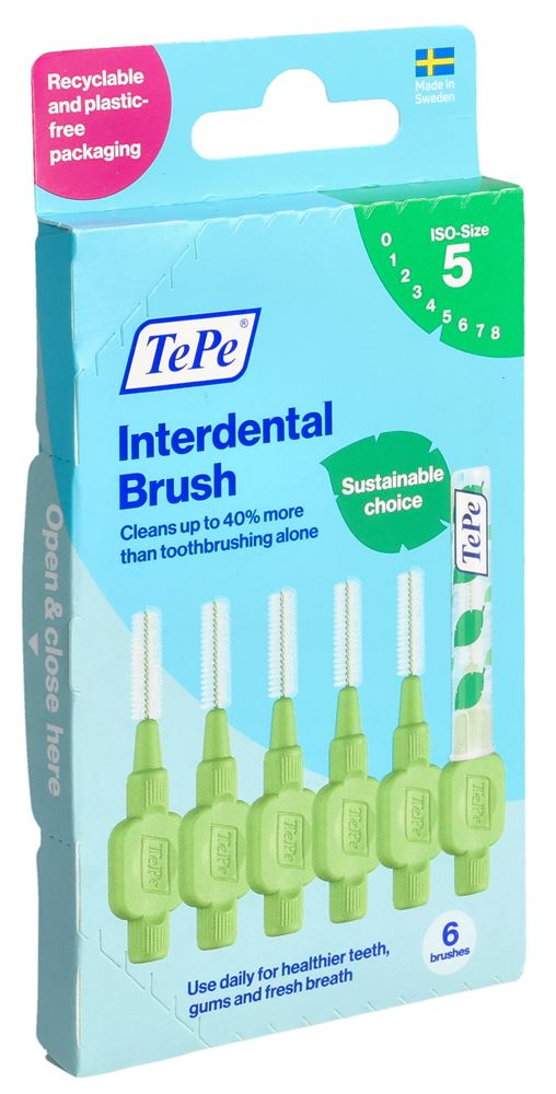 Image of TePe Interdental Brush 0.8mm grün 6 Stk