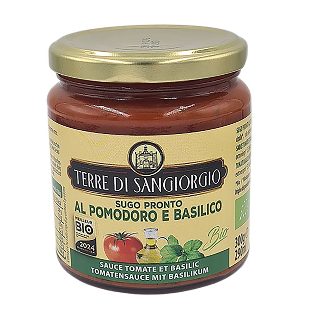 Terre Di Sangiorgio sugo basilico bio verre 300 g