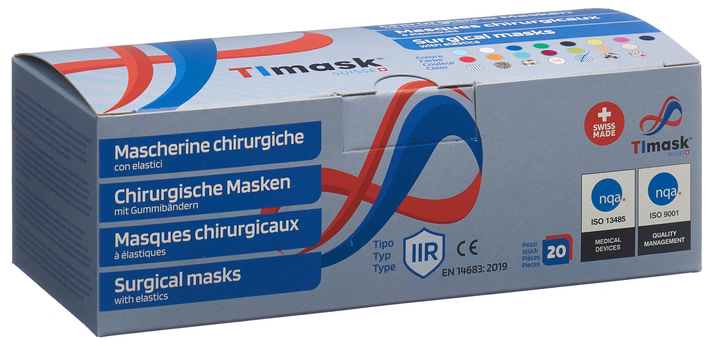 Image of TImask Einweg-Medizinmaske Typ IIR Elegance 20 Stk
