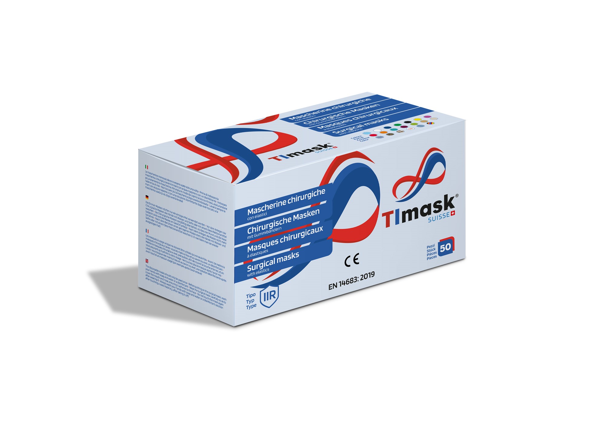 TImask Masque médical jetable type IIR Saint-Valentin 50 pce