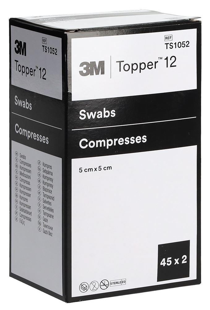Topper 12 NW Kompressen 5x5cm steril 45 Btl 2 Stk