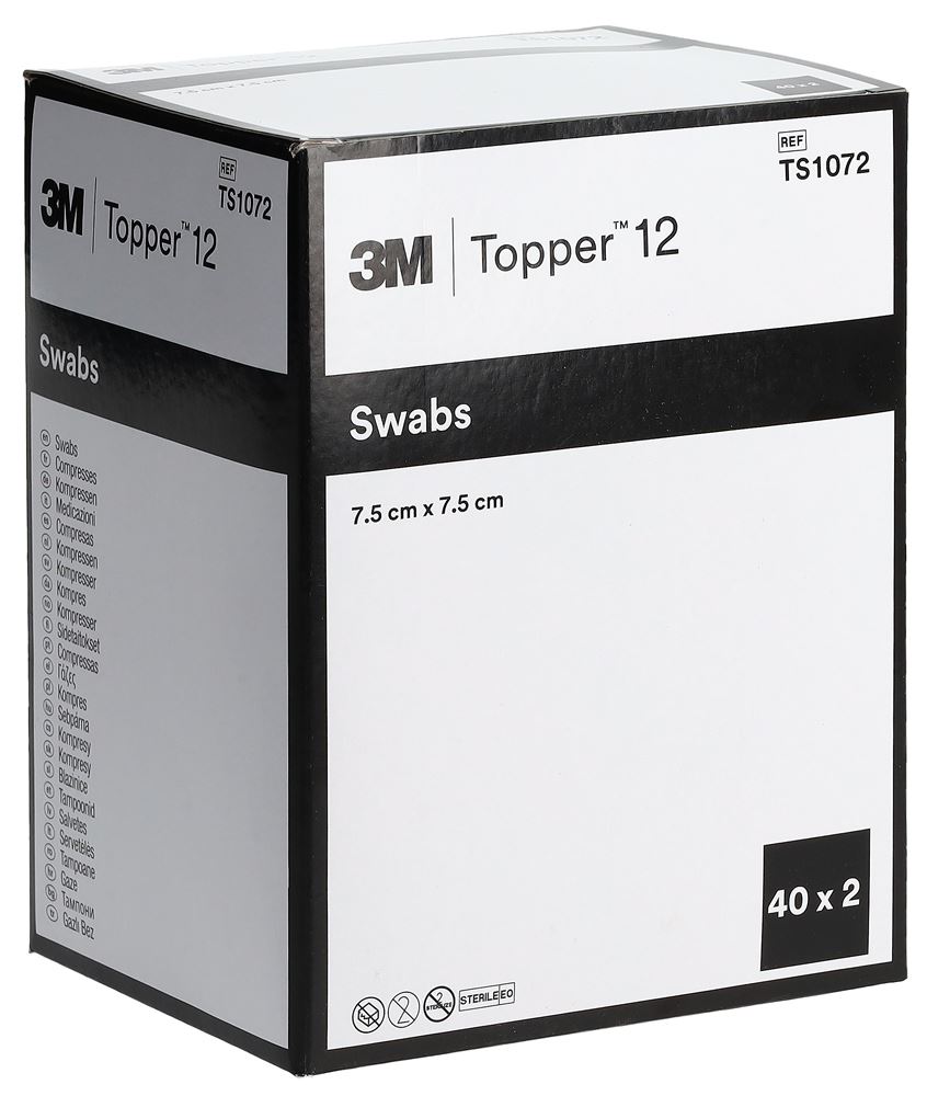 Topper 12 NW Kompressen 7.5x7.5cm steril 80 Stk