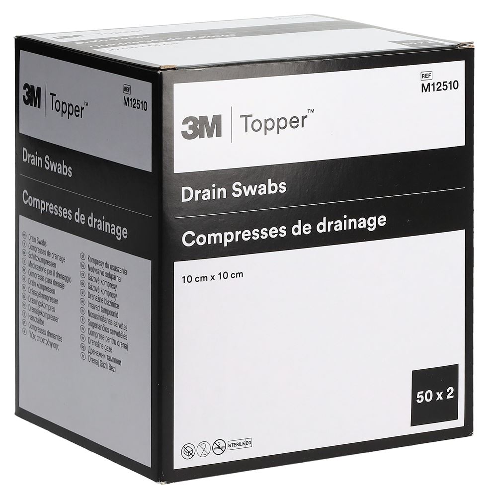 Topper Schlitzkompressen 10x10cm steril 50 Btl 2 Stk