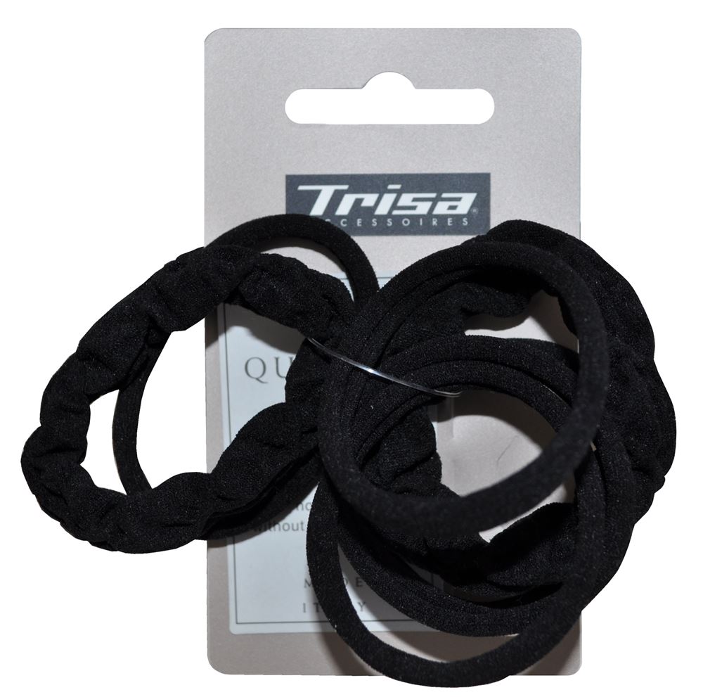 Trisa elastico nero senza metallo assortito 10 pezzi
