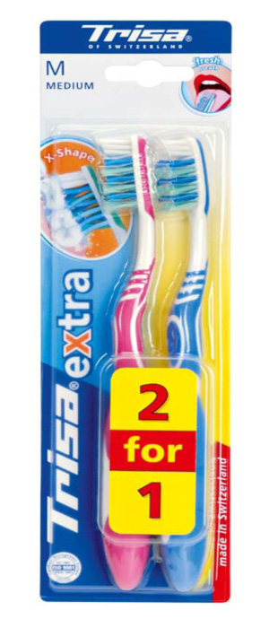 Image of Trisa Zahnbürste Pro Clean x-shape Duo medium