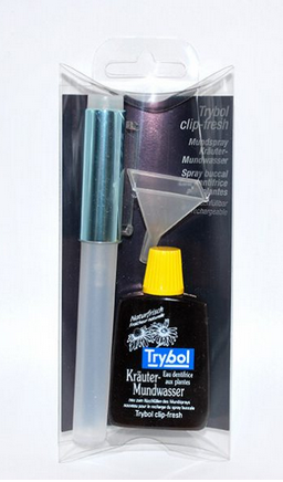 Trybol spray orale clip-fresh blu 8ml + acqua dentifricia alle piante 20 ml